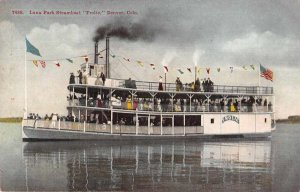 Denver Colorado Luna Park Streamboat Frolic Vintage Postcard AA454
