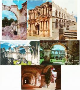 Guatemala Antigua Lot of 6 Postcards 1950s-1960s