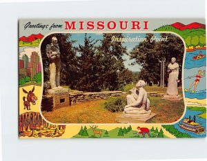 Postcard Inspiration Point Greetings from Missouri USA