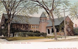 MALDEN MA-HIGH SCHOOL-LIBRARY-FIRST BAPTIST CHURCH-LOT 3 1900s POSTCARDS