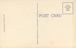 Linen Postcard; W.O.C. Broadcasting Station Davenport IA unposted