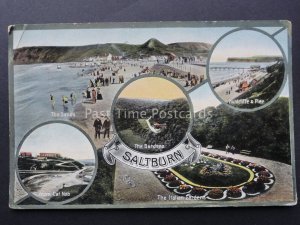 Yorkshire SALTBURN BY THE SEA 5 Image Multiview c1915 by Jay Em Jay