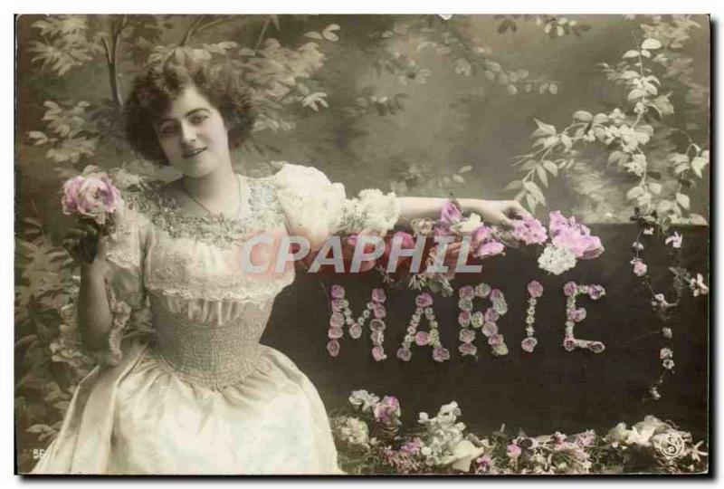 Old Postcard Marie Surname