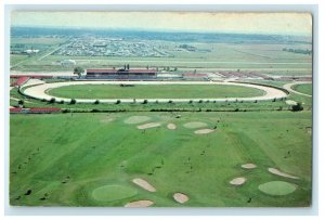 c1950's Bird's Eye View Of Aurora Downs Race Track Aurora Illinois IL Postcard