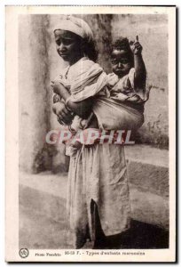 Old Postcard Morocco Types of Moroccan children