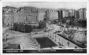 B98080 barcelona plaza calvo sotelo  spain real photo