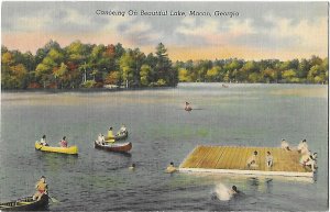 Canoeing on the Middle Georgia Playground Lake US Hwy 60 near Macon Georgia