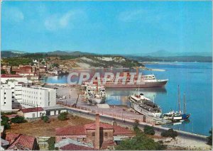 Postcard Modern Corfu Il Nuovo Porto Boat