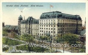 Windsor Hotel Montreal Canada Unused 