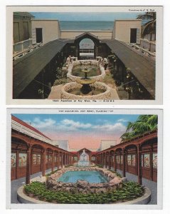 (2) Diff. Key West, Florida, Vintage Postcard Views of The Aquarium