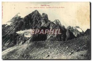 Old Postcard The Alps The 3 Dents Du Pelvoux The Fifer and Le Saber Coup