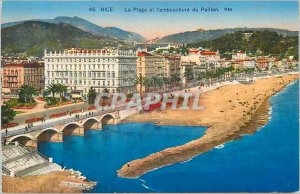 Postcard Old Nice Beach and Mouth of the Pavilion