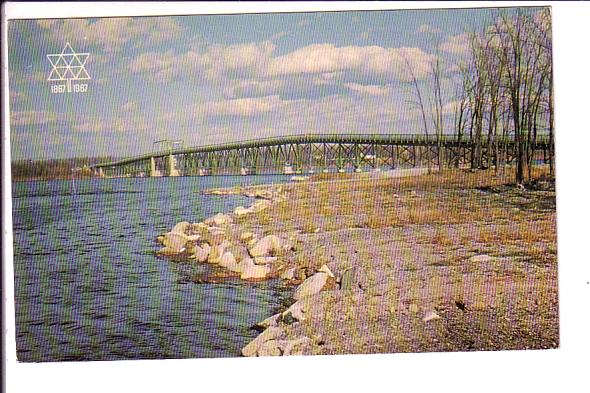 Perley Interprovincial Bridge Over Ottawa River, Hawkesbury, Ontario, Expo '6...