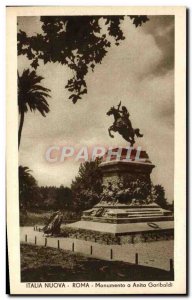 Old Postcard Italia Nuova Roma Monumento a Anita Garibaldi