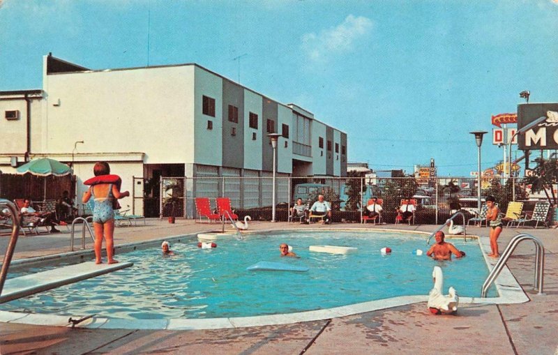 LINDEN, New Jersey NJ   SWAM MOTEL  Kids~Pool  ROADSIDE Union County Postcard