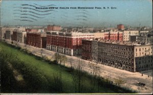 New York City NYC Harlem from Morningside Park c1910 Vintage Postcard