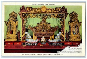 c1940's Jerry's Famous Jade Lounge Chinatown Los Angeles California Postcard