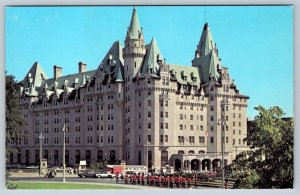 Changing The Guard Parade, Chateau Laurier, Ottawa, Ontario, Vintage Postcard #1
