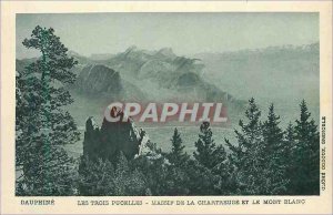 Old Postcard Dauphine massive three maidens of the monastery and the white mount