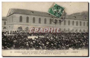 Funerals of victims of the disaster of Liberty Old Postcard Speech by Mr Fall...