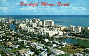 USA Beautiful Miami Beach Florida Chrome Postcard 08.59