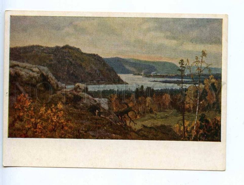 227746 RUSSIA GVOZDEV on Angara river old postcard