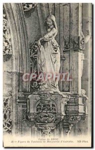 Old Postcard Brou Church Figure of Tomb Marguerile d & # 39Autriche