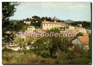 Postcard Modern Peypin The Church And The Ruins Of The Old Castle