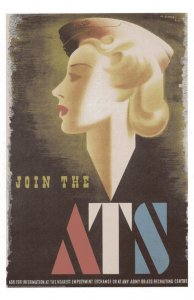 Join The ATS Womens WW2 Clerks Drivers Chefs Recruitment Postcard