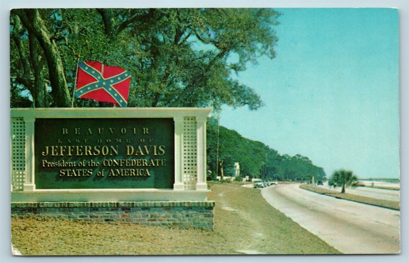 Postcard MS Beauvoir Last Home Of CSA President Jefferson Davis Confederacy AE8