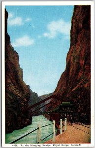 CO-Colorado, The Hanging Bridge In Royal Gorge, Grand Canon Arkansas, Postcard