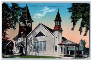 1925 Methodist Church, Colebrook New Hampshire NH Vintage Posted Postcard 