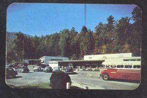 FONTANA DAM NORTH CAROLINA NC SHOPPING CENTER OLD CARS VINTAGE POSTCARD