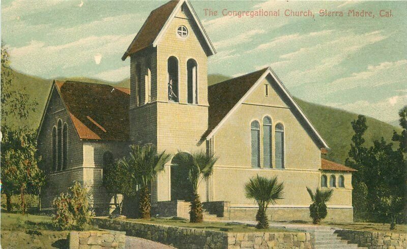 Bechtelheimer Congregational Church Sierra Madre California C-1910 Postcard 3302 