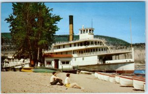 PENTICTON, B.C. Canada  S.S. SICAMOUS Sternwheeler Dine & Dance c1950s  Postcard