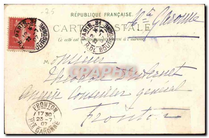 Paris Postcard Old Place de la Concorde (man elegant)