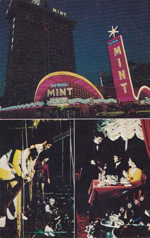 Nevada Las Vegas Del Webb's Mint Hotel & Casino At Night 1978