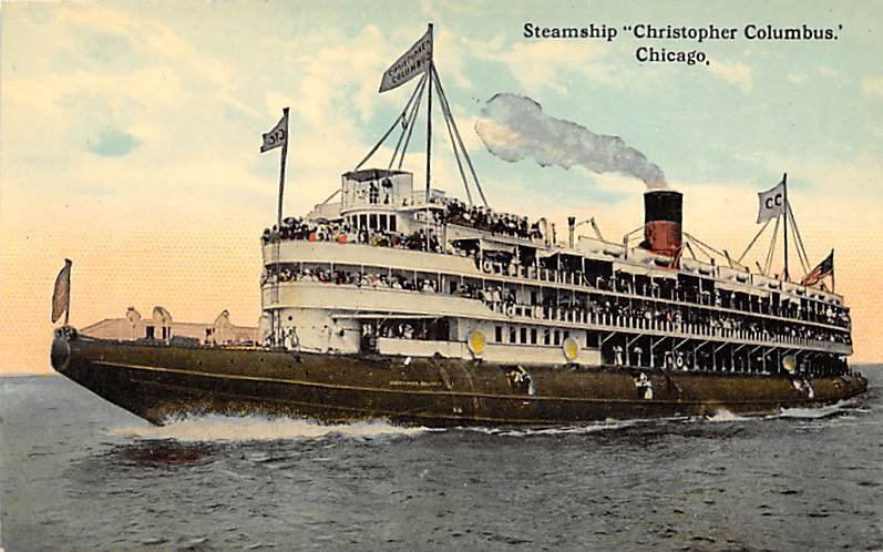 Christopher Columbus River Steamship Milwaukee & Chicago Transportation Co Ship 