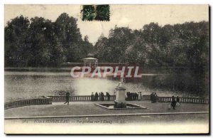 Old Postcard Fontainebleau Perspective On & # 39Etang
