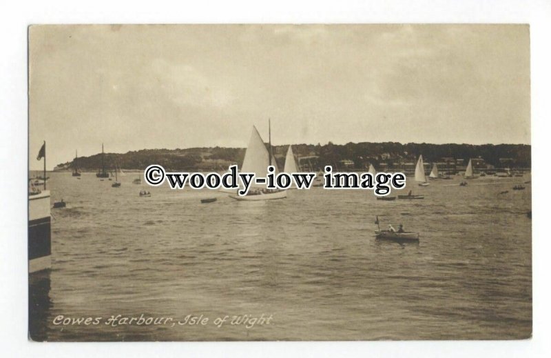 h1480 - Isle of Wight - Yachts & Dinghys at Cowes, taken from the Sea - Postcard