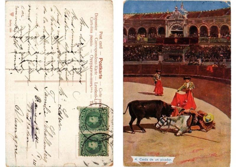 CPA Bullfighting - Caida de un Picador (775813)