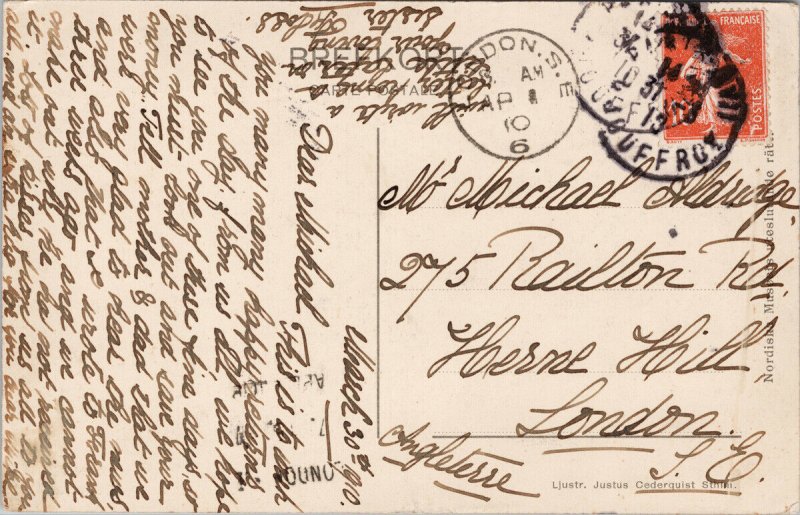 Skansen Dofjortar Sweden Reindeer c1910 Postcard E83