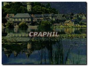 Postcard Modern Combourg Chateau And Pond