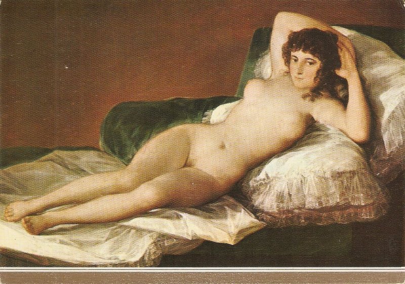 Goya. The Nude 'Maja' Fine art, painting, modern Spanish postcard