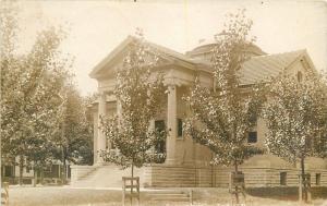 Carnegie Library Greensburg Indiana 1908 RPPC Photo Postcard 47