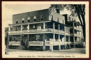 dc1411 - DRUMMONDVILLE Quebec Postcard 1938 Holy Cross Hospital