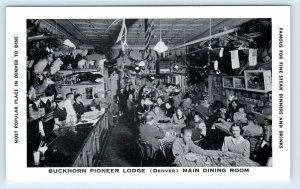 DENVER, CO Colorado~BUCKHORN PIONEER LODGE c1940s  Roadside  Postcard