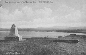 Postcard C-1910 California Monterey Sloat Monument Bay boats 23-11243