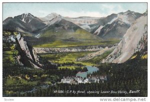 C.P. Ry Hotel, Showing Lower Bow Valley, Banff,  Canada, 00-10s