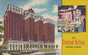 Illinois Chicago The Boulevard Room The Conrad Hilton 1956